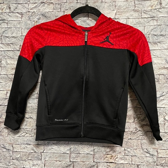 Jordan red and black zip up hoodie - Picture 1 of 6